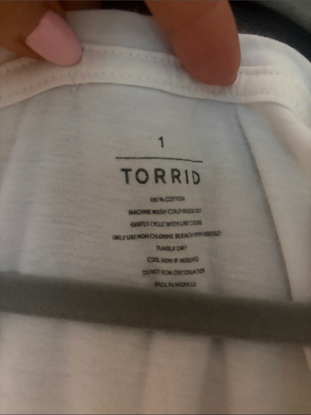 torrid White V-Neck Tee with Faded Skull Graphic - Picture 2 of 2